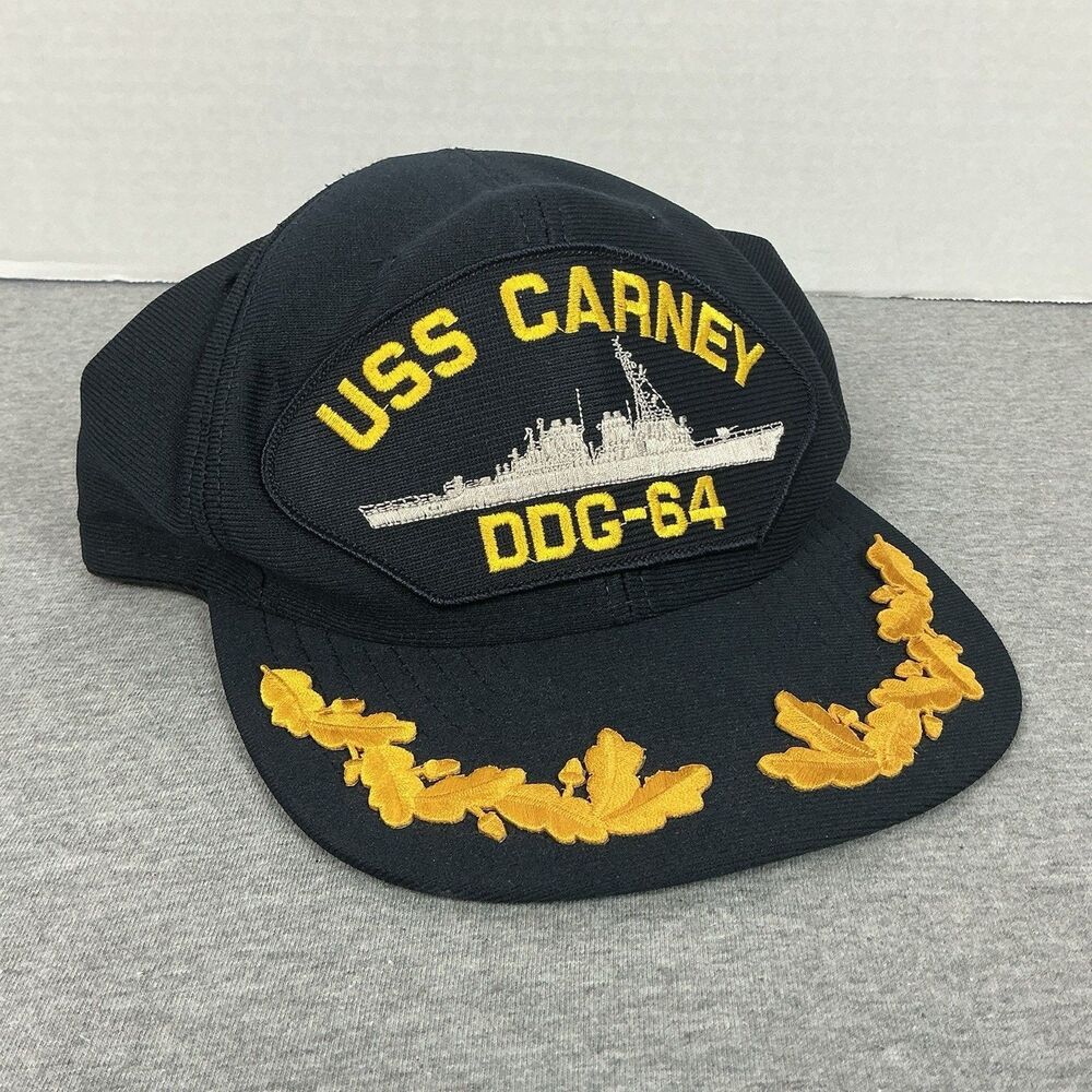 USS Carney DDG-64 Navy Ball Cap Eagle Crest USA Made Military Hat